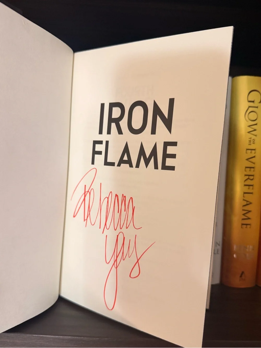 Iron Flame Barnes & Nobles Signed Edition Hardcover